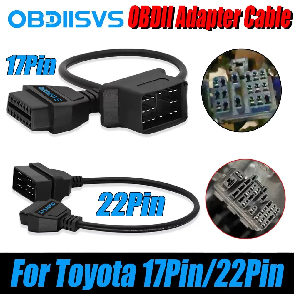OBDII Diagnostic Cable For Toyota 22Pin K-Line Diagnostic Connector For Land-Cruiser/Carina/Camry/Crown OBD2 Adapter Cable