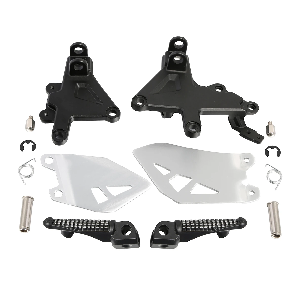 Front Driver Foot Peg Rest Bracket Set Fit For Kawasaki Ninja ZX10R 2011-2020 2012 2014 2015 2016 2017 2018