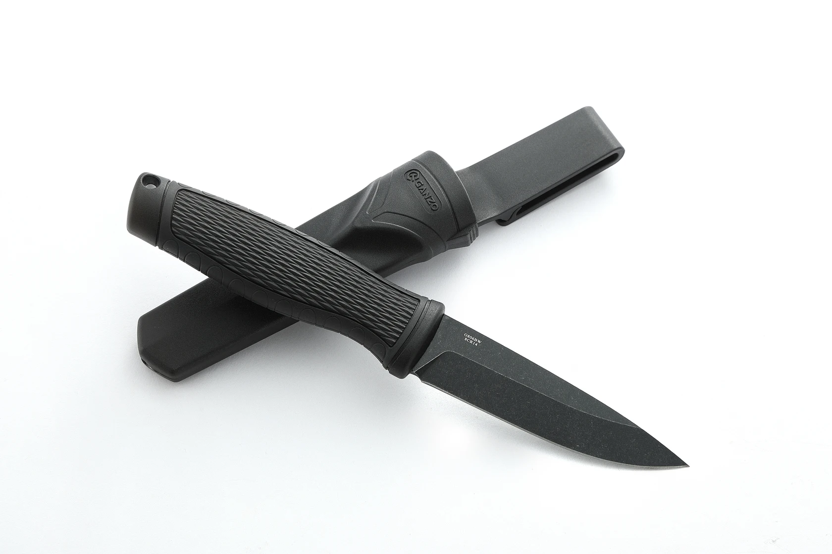 Hot selling Ganzo G806BW-BK 8cr14mov blade PP&TPR handle Hunting fixed blade knife Survival Camping tool outdoor EDC tool