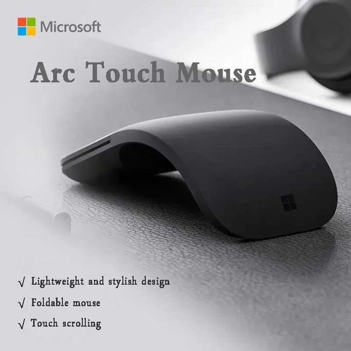 Folding Bluetooth Wireless Mouse Foldable Ultra Thin Arc Touch Mouse Slim Silent Optical Mause For Microsoft PC Laptop Tablet