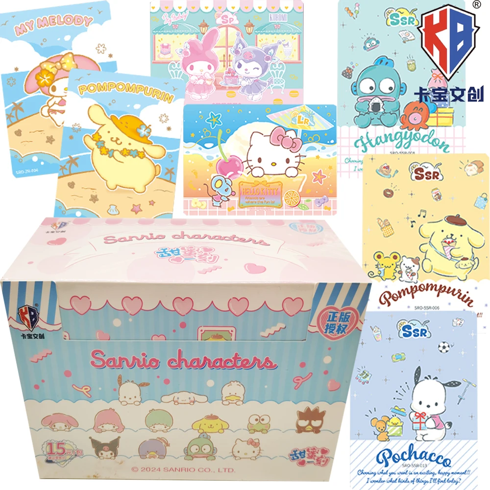 

KABAO Original Sanrio Anime Crystal Cards for Children Cartoon Star Leisure Sweet Moments Collection Cards Toys Birthday Gifts