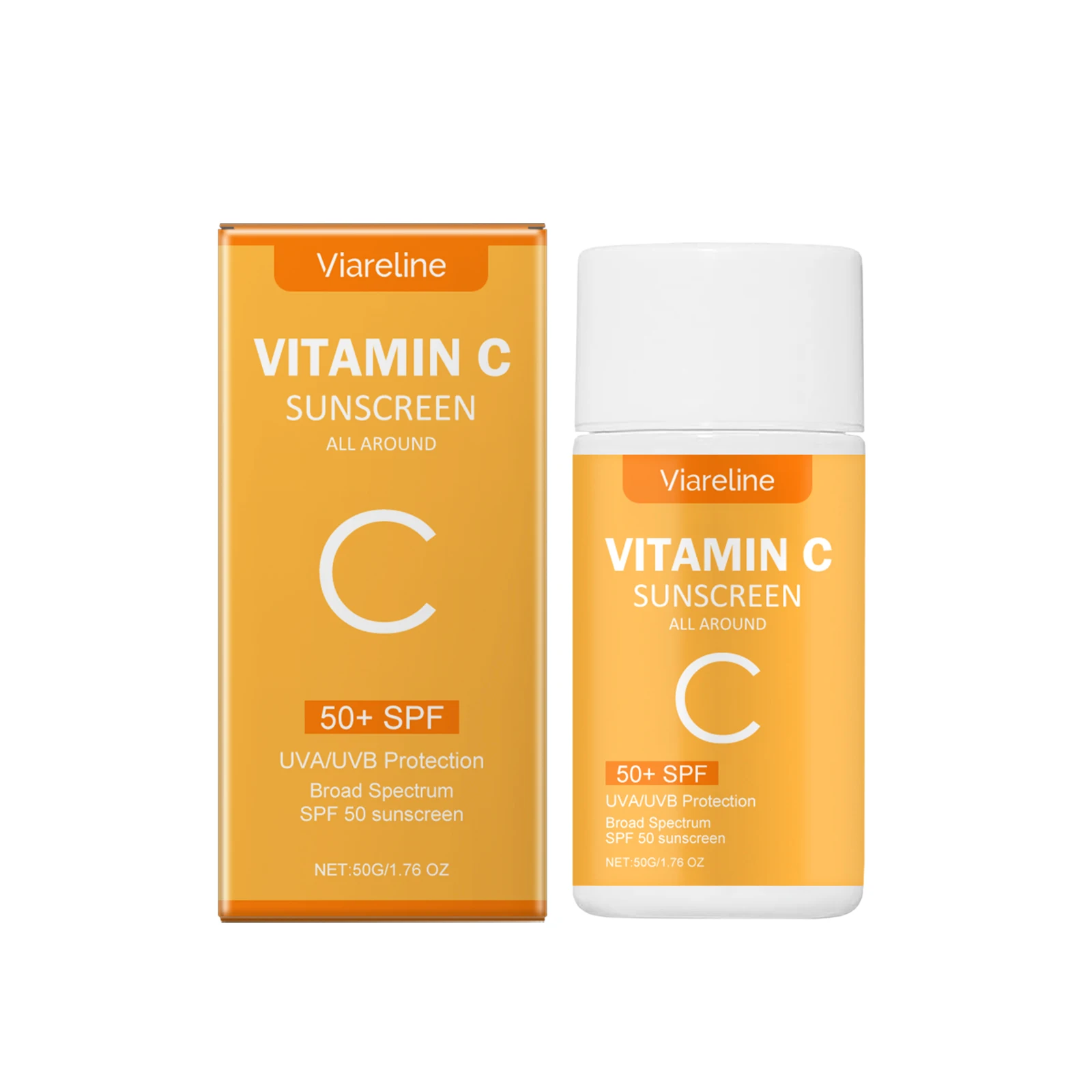 

Vitamin C SPF 50 Sunscreen – Broad Spectrum UVA/UVB Protection with Antioxidant Boost