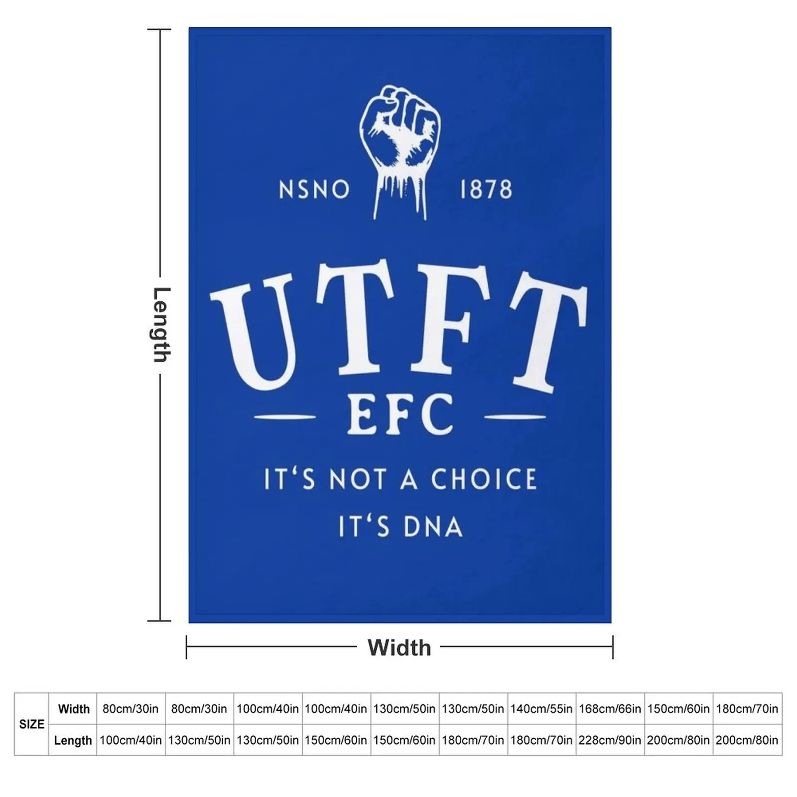 Everton. It's Not A Choice. It's DNA. Throw Blanket couch cozy soft plush fuzzy picnic outdoor blanket
