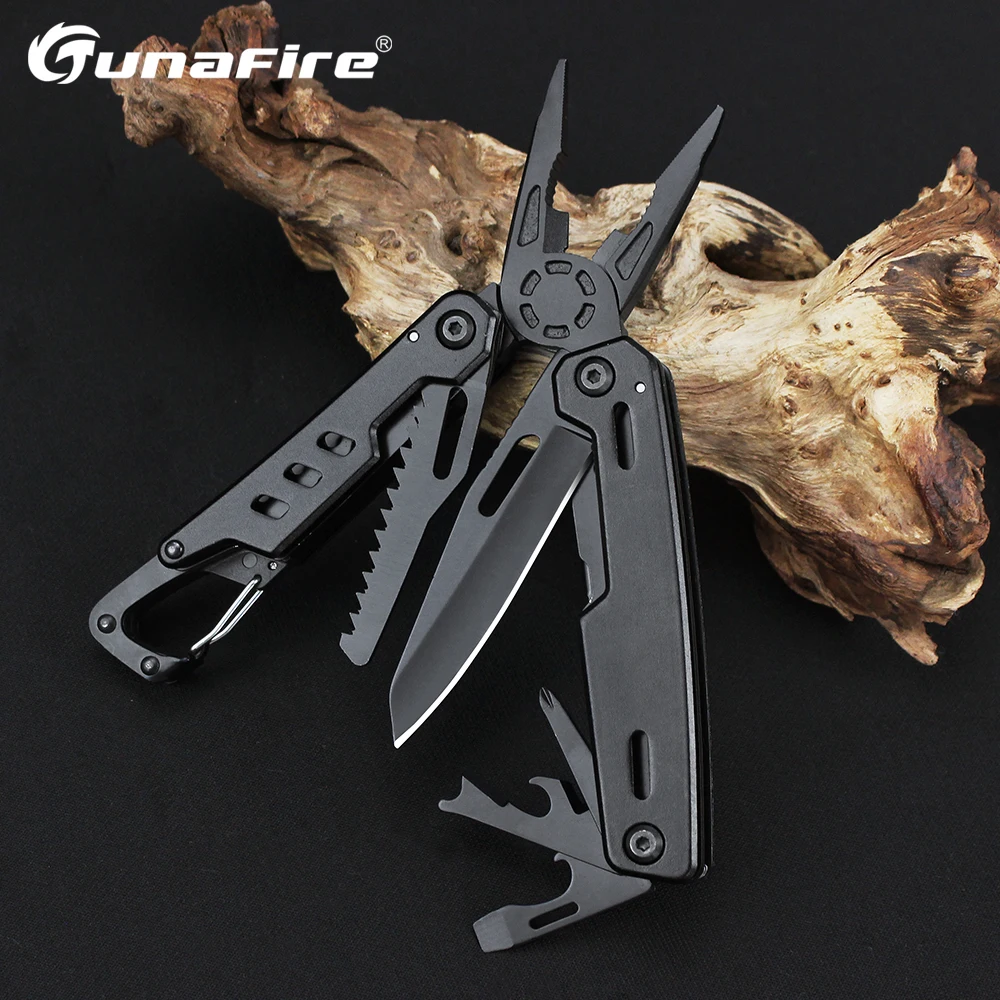 

Tunafire Multifunctional Wire Stripper Cutting Pliers Portable Outdoor Folding Knife Plier Survival Car Emergency Multi tool EDC