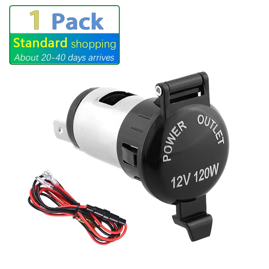 12V-24V 120W-250W Car 10A Cigarette Lighter Female Socket Power Plug with Waterproof Cover Case