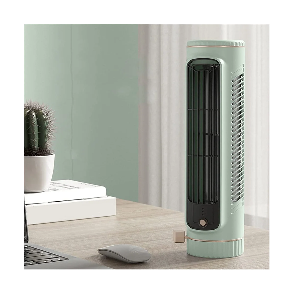 Portable Automatic Remote Air Conditioner, USB Personal Air Conditioner Mini Conditioner with 3-Speed Electric Fan White