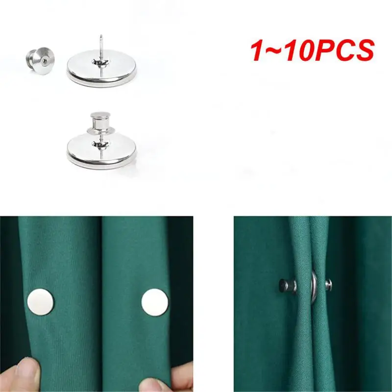 1~10PCS 1 Pairs Magnetic Curtain Clip  Button Holder Detachable Window Screen  Magnet Buckle Lightproof Room Curtains Closure