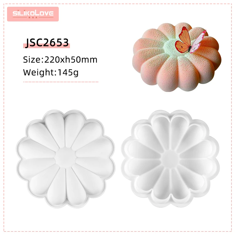 SILIKOLOVE Flower Mousse Cake Mold Silicone Pastry Mould for Baking Pan Desserts Sugarcraft Tools