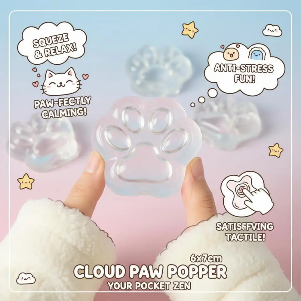 Unique Kitten Paws Squeeze Toy DIY Craft Project With Soft TPR Material Great For Relaxation And Creative Play