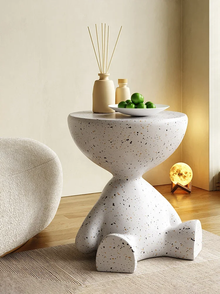 Nordic Coffee Tables LivingRoom Furniture Sofa Side Table Balcony Furniture Tea Table Storage Rack Magnesium Oxide Bedside Table
