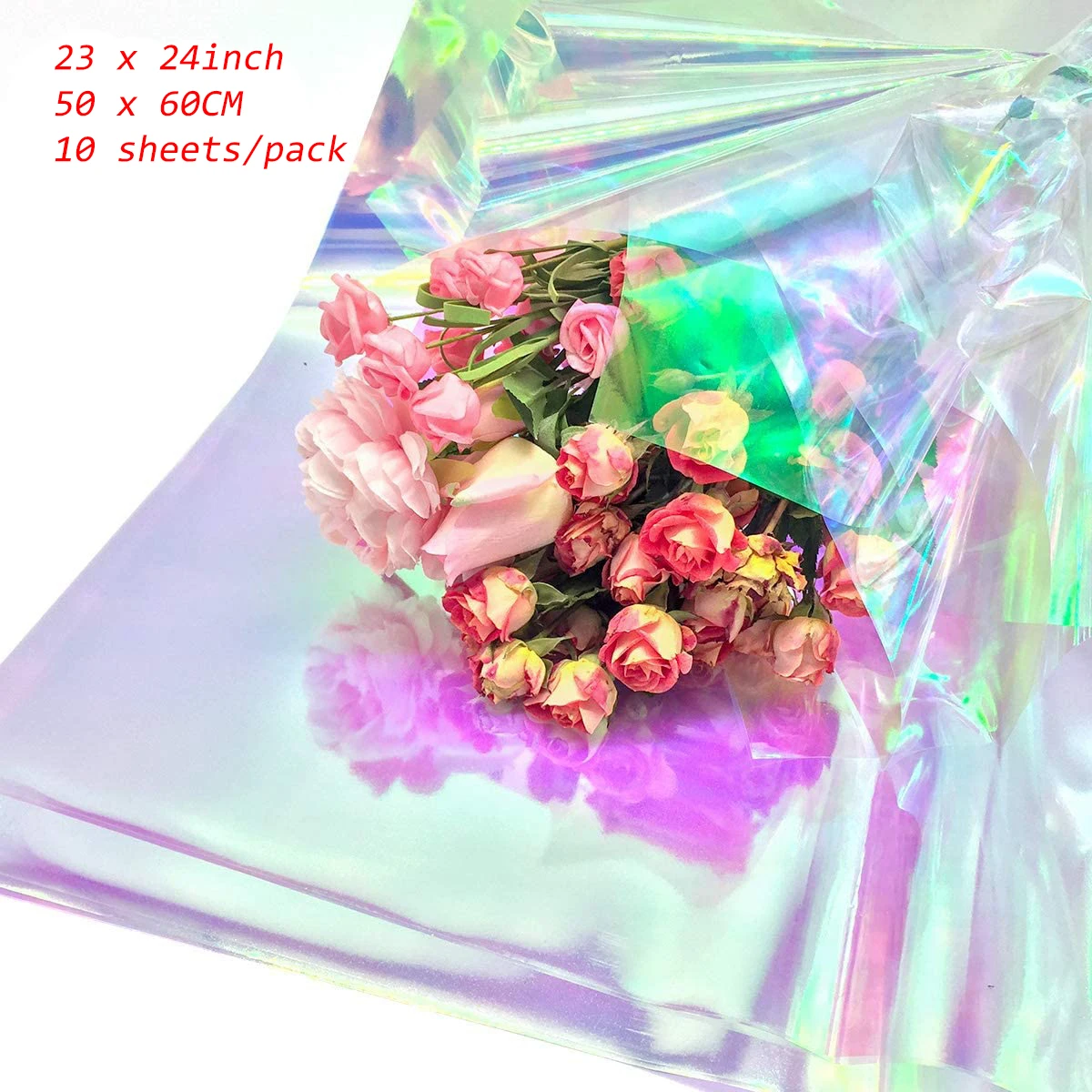 Papier d'emballage de fleurs, film irisé, cellophane pour fleuriste, bouquet floral, cadeau d'anniversaire, bonbons GT, 10 pièces 15 Papier d'emballage de fleurs, film irisé, cellophane pour fleuriste, bouquet floral, cadeau d'anniversaire, bonbons GT, 10 pièces 15