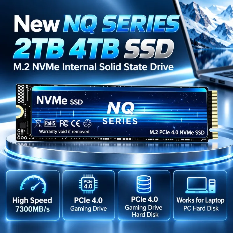 NQ SERIES M.2 NVMe Internal Solid State Drive High Speed 7300MB/s 500GB-4TB PCIe 4.0 Gaming Drive Works for Laptop PC Hard Disk