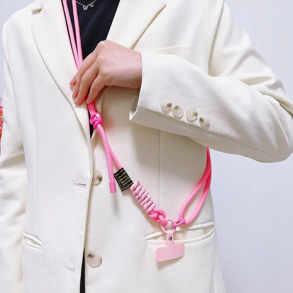 الفاخرة قابل للتعديل مضفر الهاتف سلسلة مفاتيح قصيرة الحلي جراب هاتف شنق حبل السلامة ضد التعادل حبل ملحقات الهاتف #3