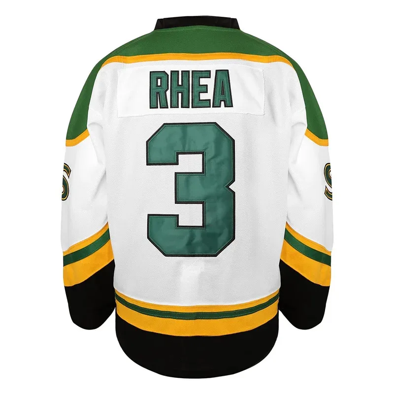 dd12 فيلم Goon Ross The BOSS ST John's Shamrocks # 3 RHEA هوكي جيرسي ملابس رياضية رجالي تأثيري EMHL الخياطة والتطريز