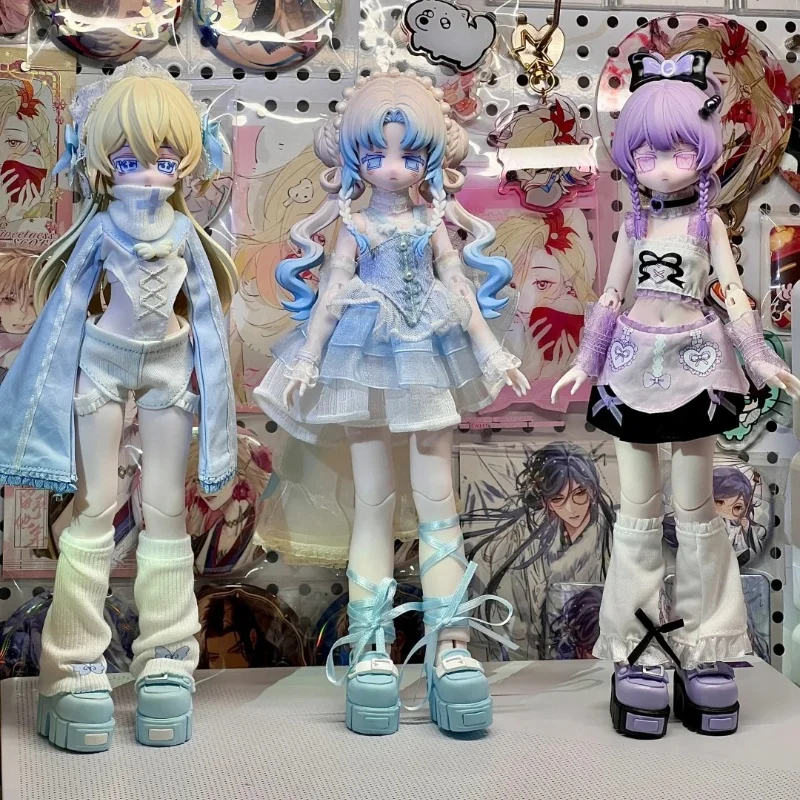 Echte Bon Bon Pocket Quirky Cute Girl Serie 1/6 Bjd Blind Box Action Fogurines Desktop Ornamente Trendy Surprise Box präsentiert