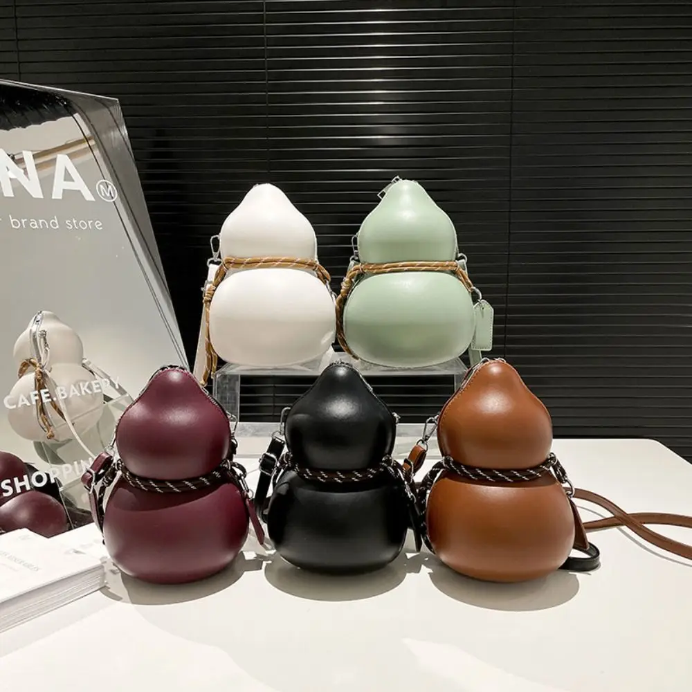 New Designer Gourd Shoulder Bag Tai Chi Casual Cross Body Bag Chinese Style Leisure Gourd Zipper Bag Handbag