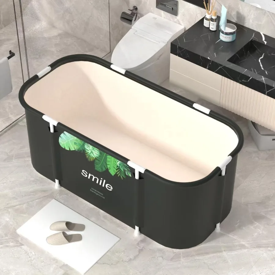 Bañera portátil para puesto de ducha, bañera grande plegable de 45 pulgadas para remojo para adultos, baño familiar separado, SPA japonés C