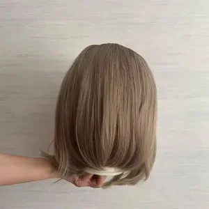 short-straight-bob-ombre-brown-lace-front-wig-for-women-preplucked-high-quality-synthetic-hairline-wig-on-clearance-sale