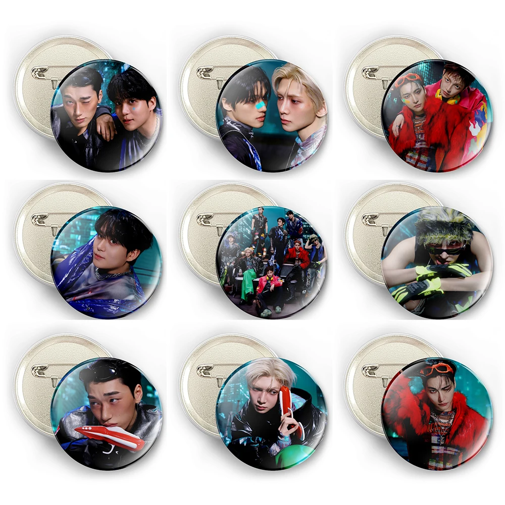 58mm Pin ATEEZ 14th Mini Album GOLDEN HOUR : Part.5 Concept Photo 2 Badge Concept Photo 3 KPOP Brooch for Backpack/T-shirt