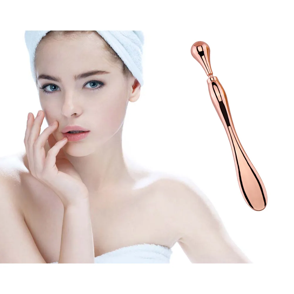 

1pc Cream Stick Alloy Massage Bar Portable Mini Eye Beauty Tool Reduce Dark Circles Eye Massage Stick Women Gift Rose Gold