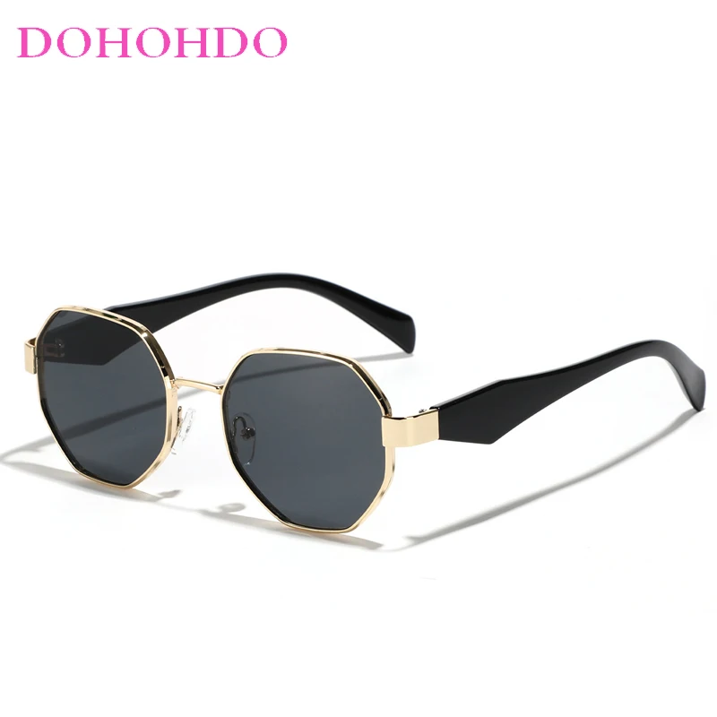 

DOHOHDO 2024 Fashion Polygon Frame Retro Fashion Metal Sunglasses For Women Men Sun Glasses Classic Vintage UV400 Outdoor Shades