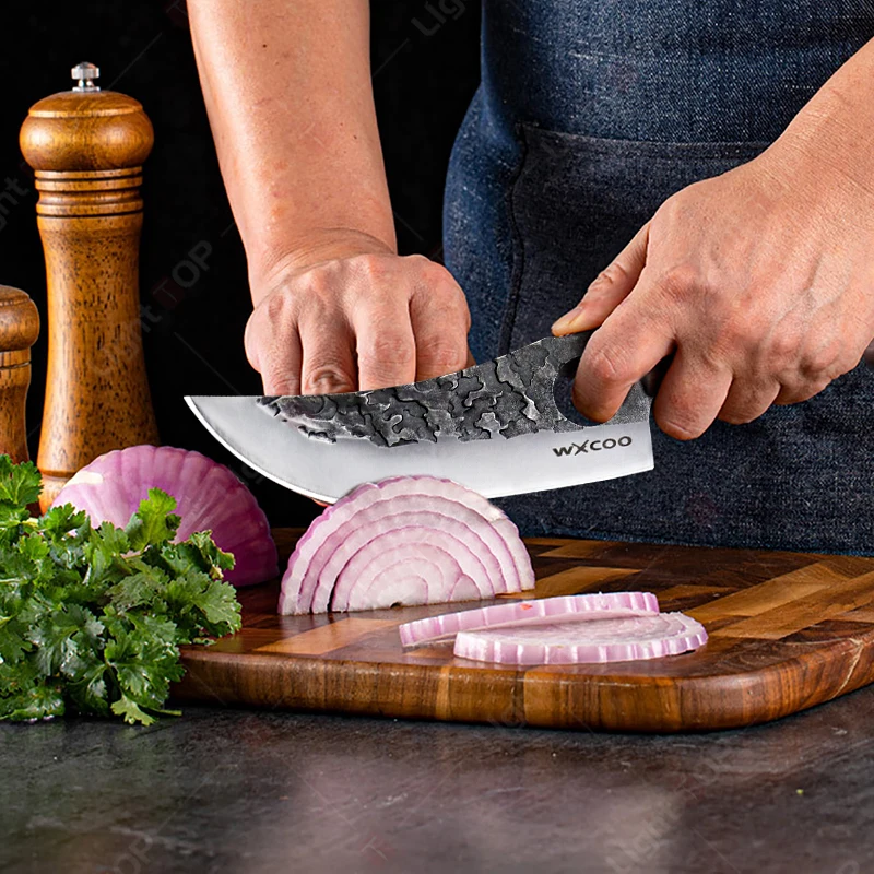 Stainless Steel Hand-forged Knives Kitchen Boning Knife Meat Cutting Fruit Peeler Cooking Chef Knife Perfect for Household