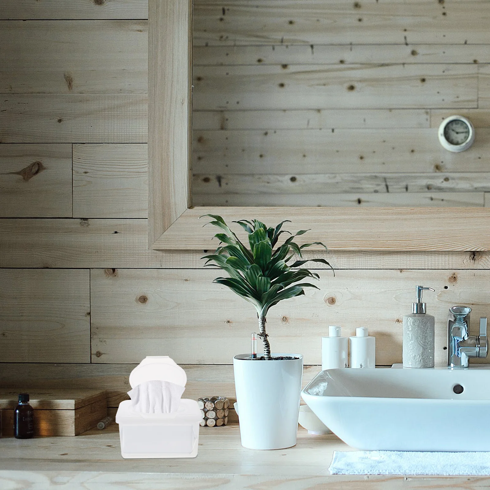 Wipes Dispenser Portable Baby Wipe Holder Lightweight Compact Tissue Case for Home Office Travel Use Refillable Box