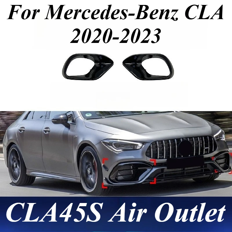 

For Mercedes CLA C118 CLA45 AMG Specific Front Air Vent Grille Kit ABS Carbon Fiber Look Exterior Trim Car Styling Accessories