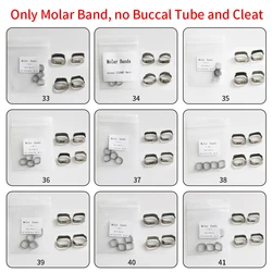 Banda molar sem tubo ortodôntico bucal, 1 pacote, 4pcs