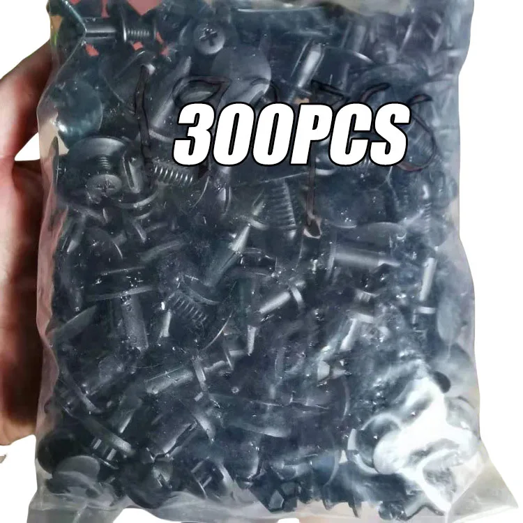 300/50 قطعة 8 مللي متر السحابات البلاستيكية مسامير العالمي سيارة الوفير درابزين المسامير السوداء سيارة السحابة دفع دبوس كليب اكسسوارات السيارات
