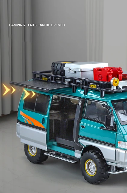 1:24 Mitsubishi Delica Mini Off Road VAN RV Alloy Car Model