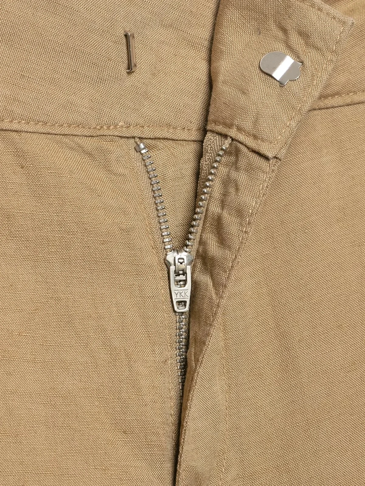 KONDALA Vintage Khaki Einfarbiger Damenanzug, Neckholder Ärmellos Rückenfrei Plissiert Schmal Geschnittene Weste, Weite Hose, Modische Elegante Sets für Herbst 2026 – Detail 23