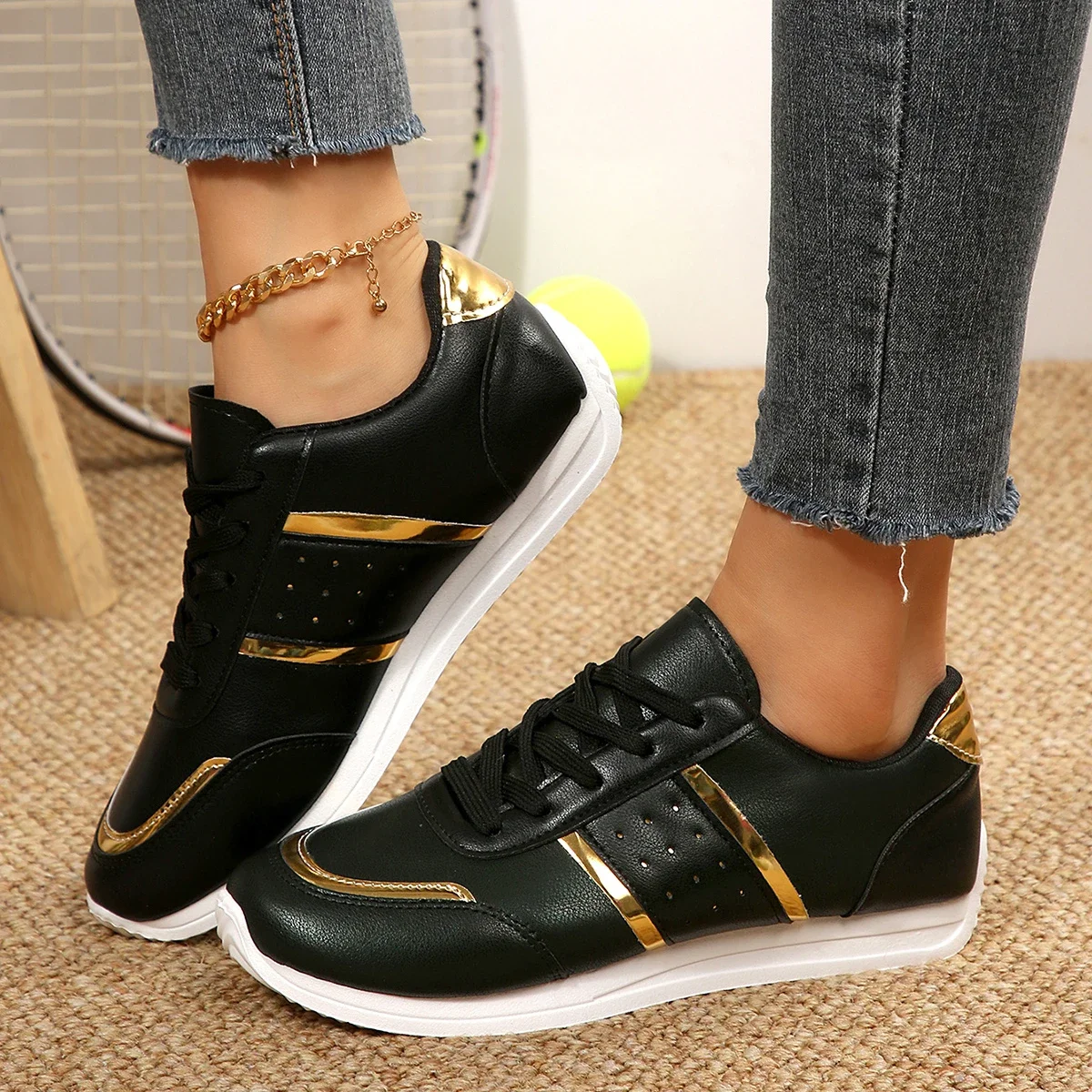 Women Casual Sport Sneakers Athletic Tennis Loafers Skateboard Vulcanized Shoes Woman Platform Elegant Fashion Basketball Shoes