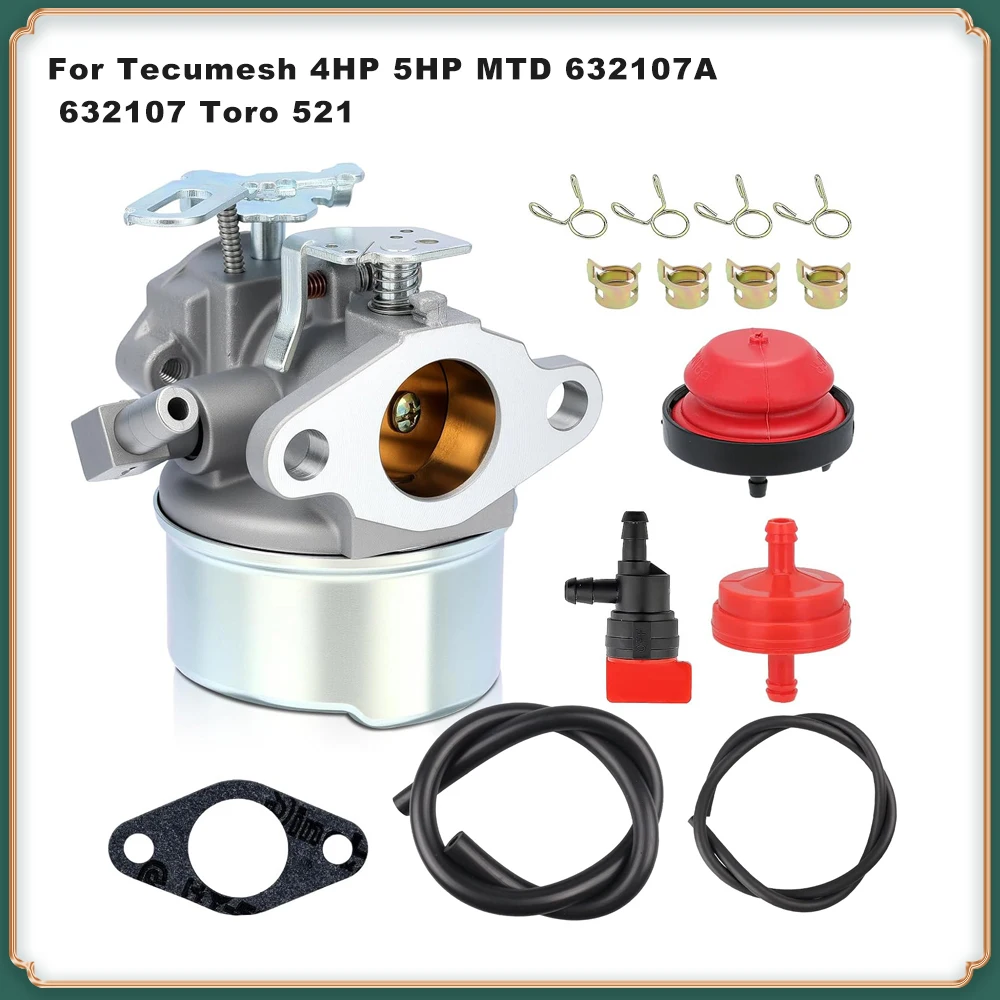 

Carburetor 640084B for Tecumseh 4-5HP Engine - Compatible with MTD 632107A 632107 & Toro 521