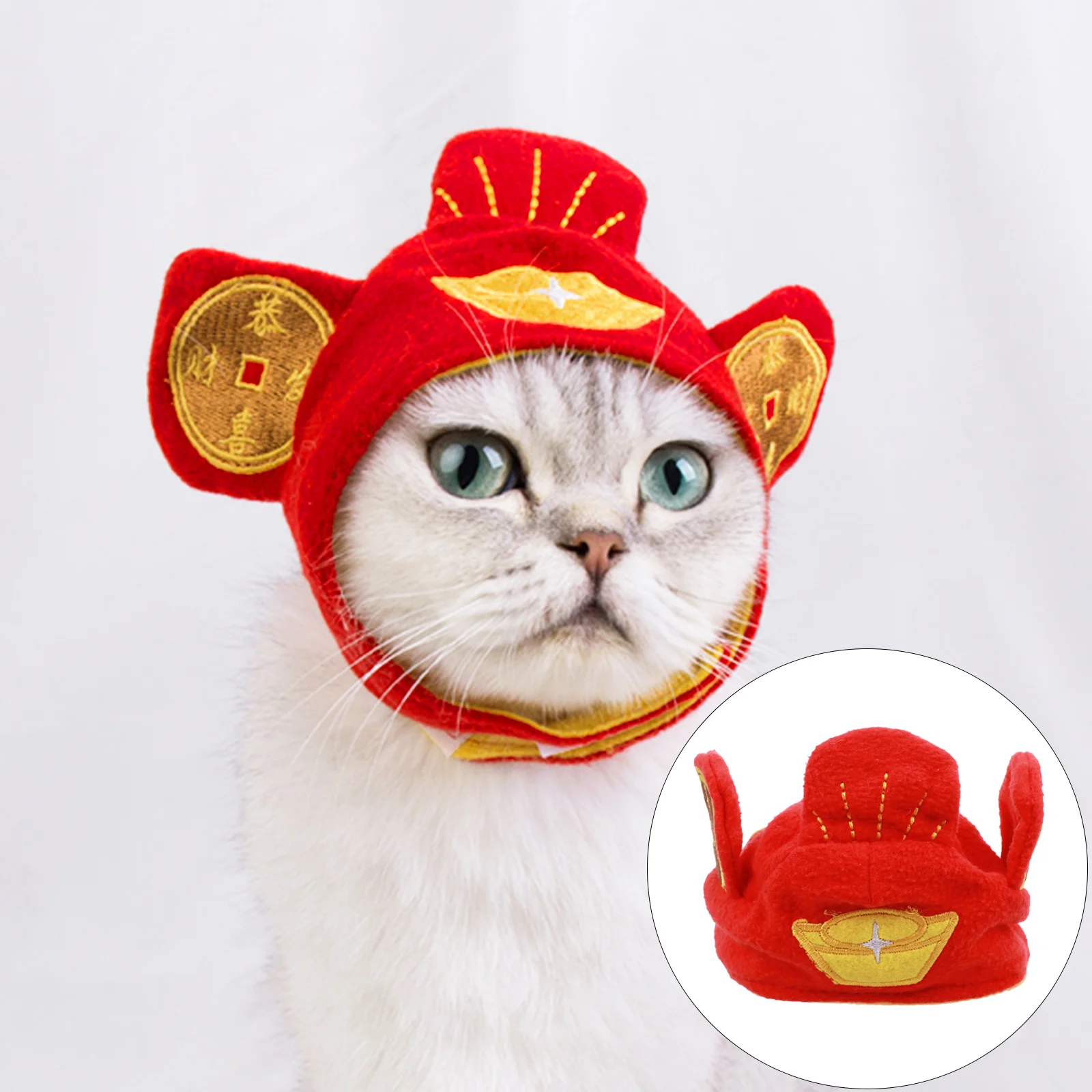 

1Pcs Pet Dog Headgear Hat Red Lovely Decorative Pet Dressing Up Hat Cosplay Party Photo Prop Costume Dog Headgear