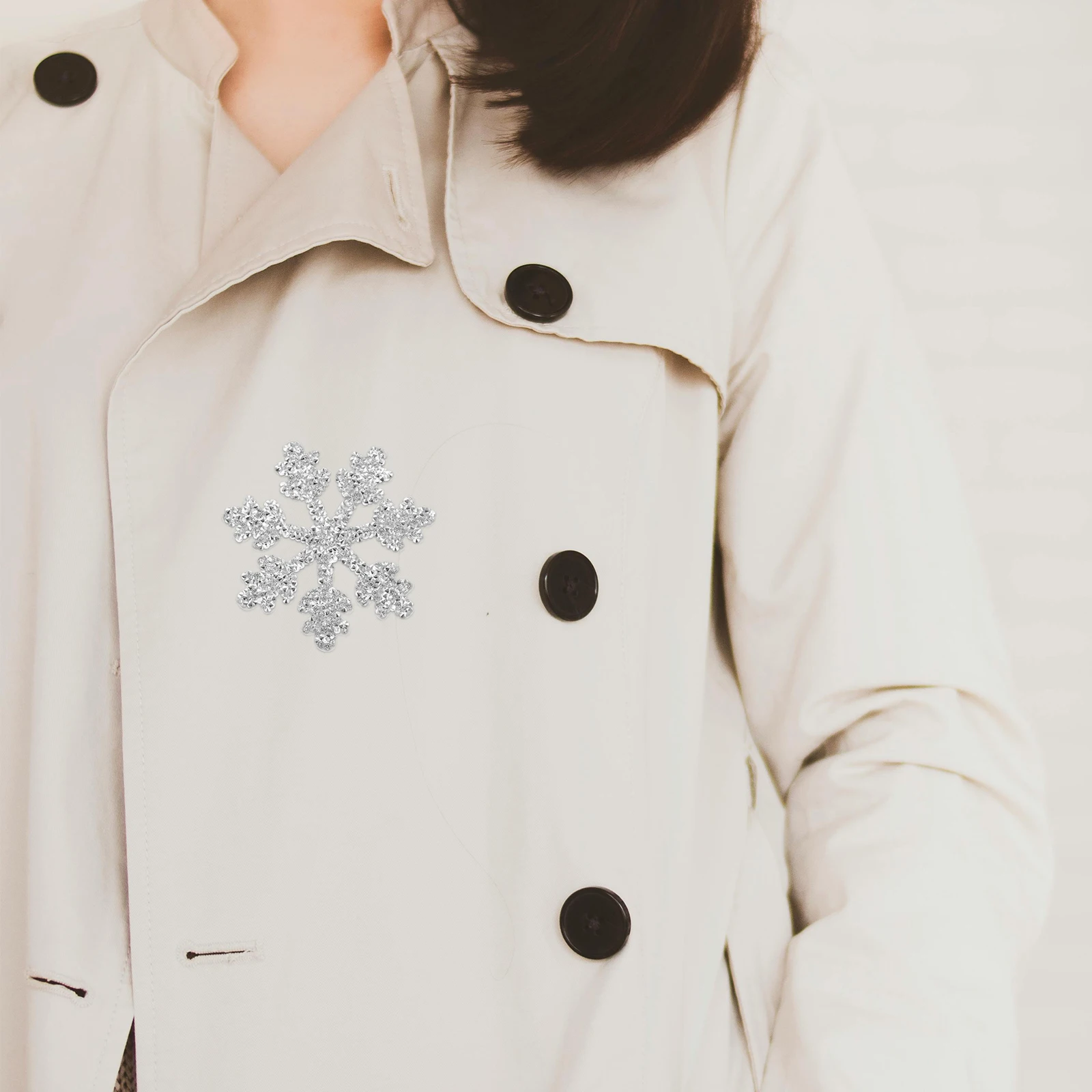 

Snowflake Heat Transfer Patches Iron On Diy Decorative Appliques For Clothes Hats Coats Wear-Resistant Compact Accessories