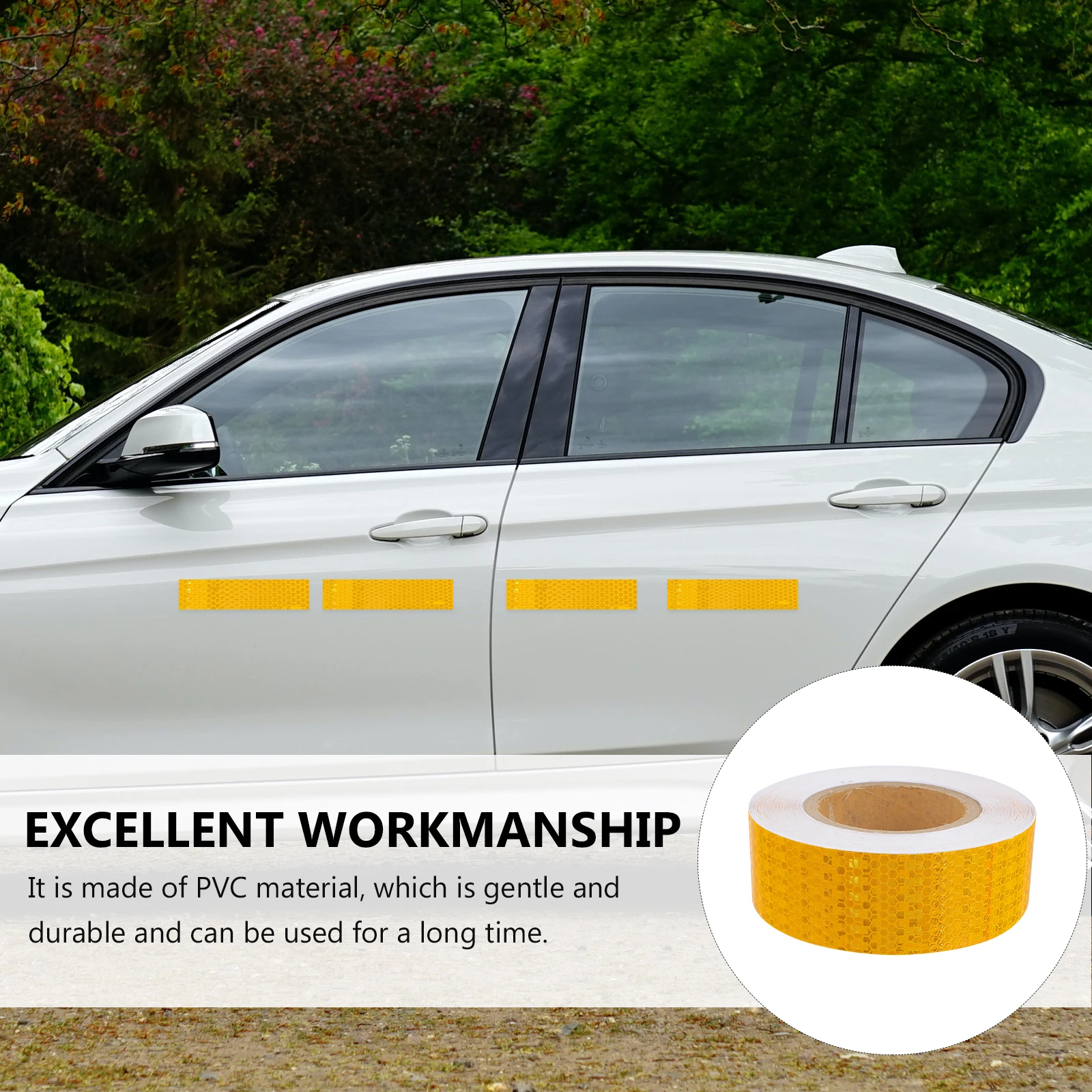 

Светящаяся светоотражающая водонепроницаемая предупреждающая лента безопасности для транспортных средств, дорожная маркировка, флуоресцентная предупреждающая лента для домашней безопасности, аварийная