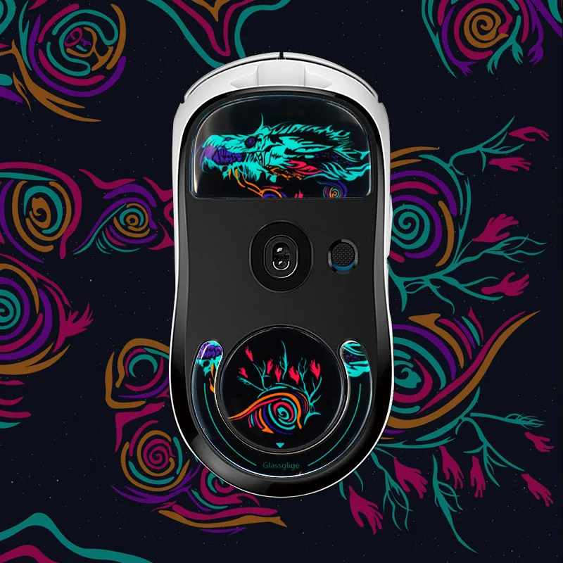 Glass Rounded Curved Edges Mouse Feet Skates Pads Compatible With Logitech GPXS GPW2 GPX G-pro G Pro X Superlight Mouse Sticker