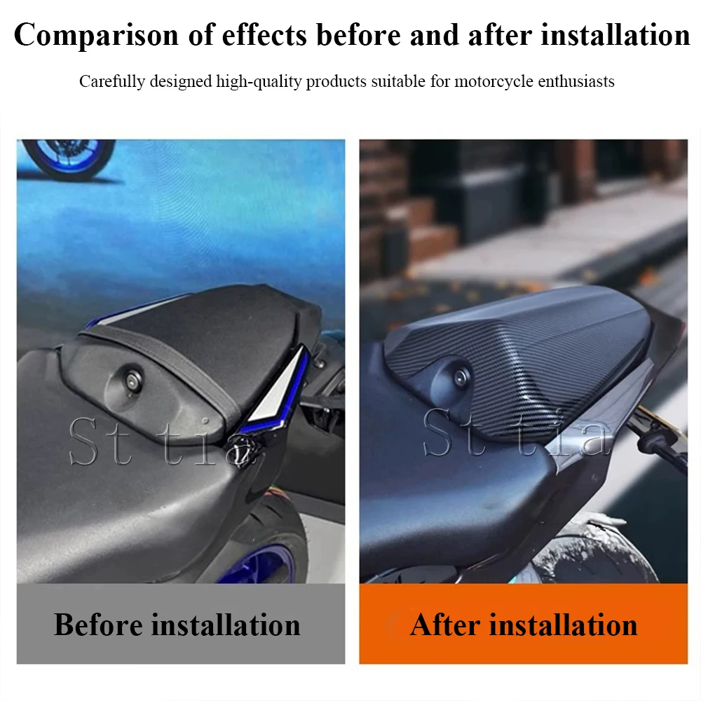 Para YAMAHA MT-09 SP MT09 cubierta de asiento trasero de pasajero carenado capó de asiento fibra de carbono mt09 sp 2024 2025 nuevos accesorios de motocicleta