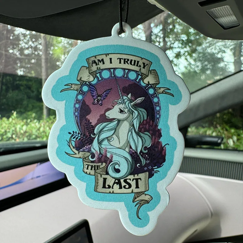 The Last Unicorn Hilton (Hotel Scent) Neutral Car Perfume and Non-Toxic Air Freshener |   Natural Essential Oils and Aromatherapy Scent Tablets (Noroili/Grapefruit/Cedar) |   Hanging Type and Dual-Purpose with Vent Clip |   Long-Lasting Fragrance for 60-90 Days |   Deodorize and Purify the Air |   Suitable for Use in Cars, Homes, Wardrobes, and Bathrooms. |   Cartoon Animation Design |   Specialized