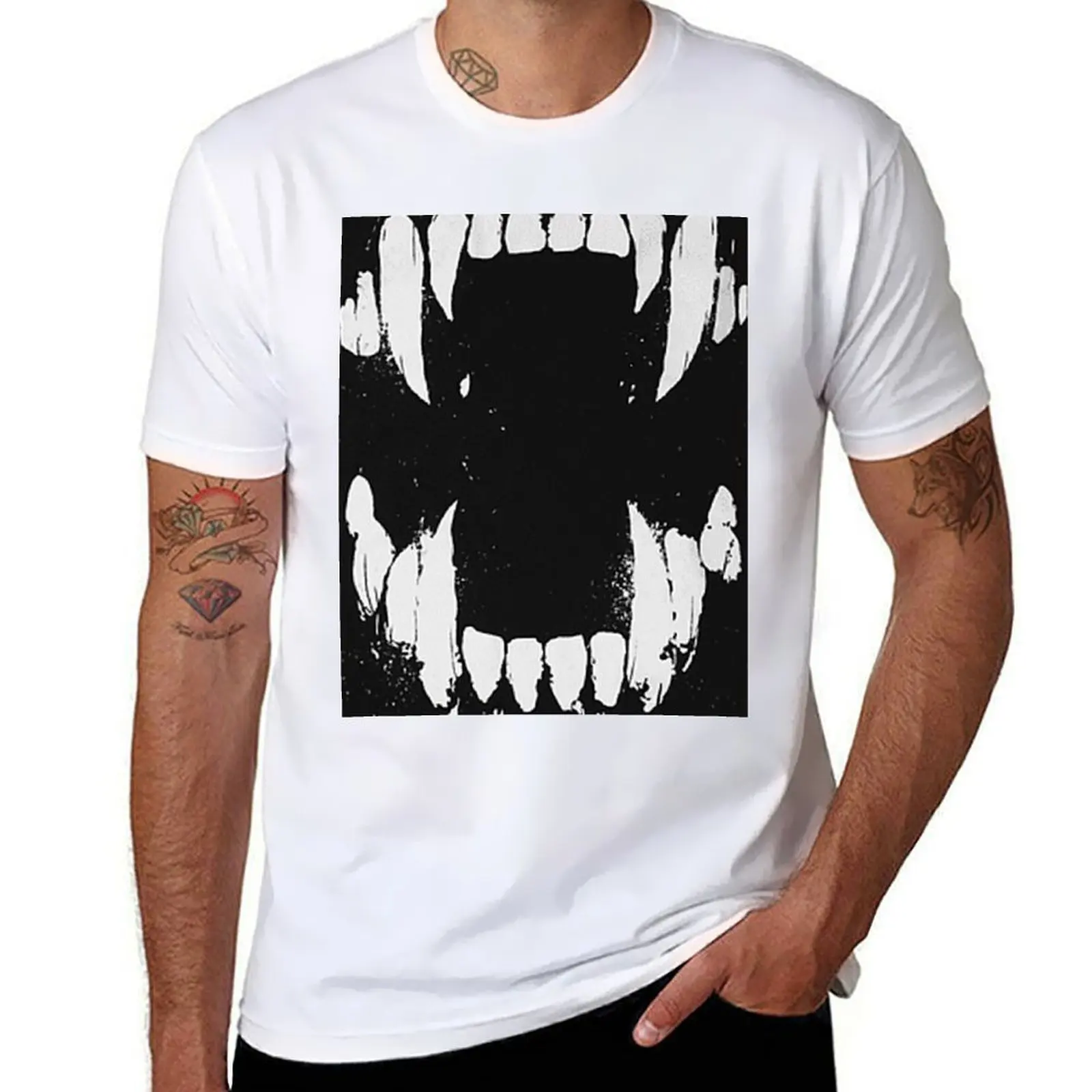 

Vampire Fang T-Shirt cotton t shirts high quality man t shirts cotton T-Shirt