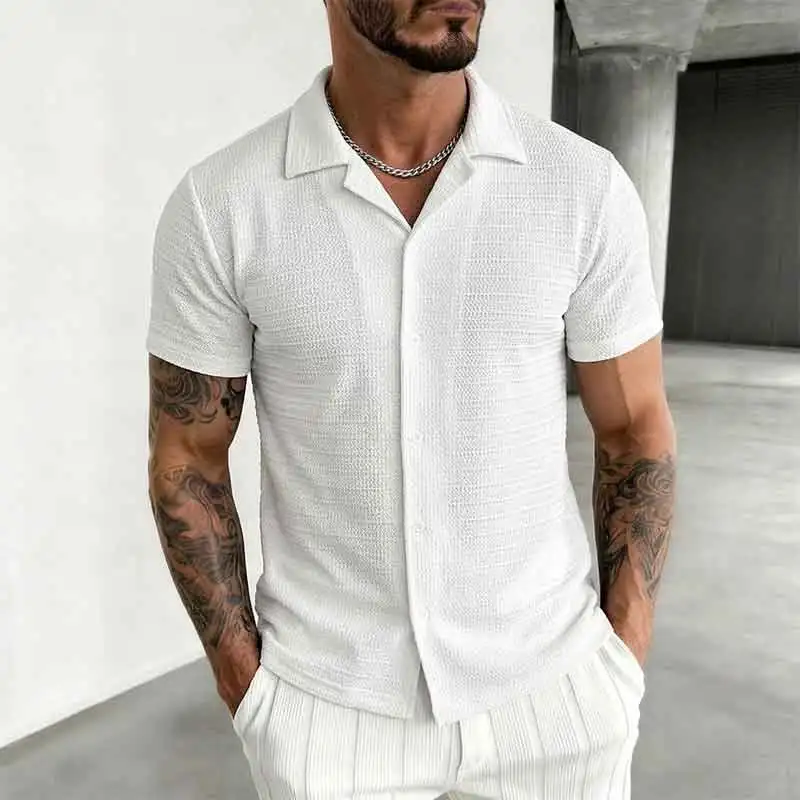 

New Linen Shirts for Men Fashion Breathable Casual Shirts Lightweight Short Sleeve Beach T Shirts Hawaiian T Shirts for Men