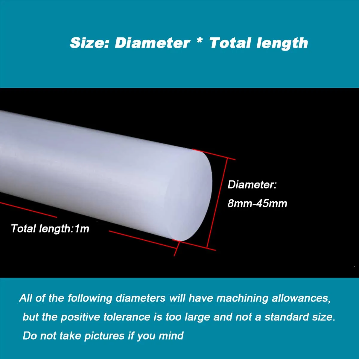 

Black Polypropylene Pure Pp Rod, Brand New Pure Plastic Rod, Nylon Rod, Solid Cylindrical Wear-Resistant