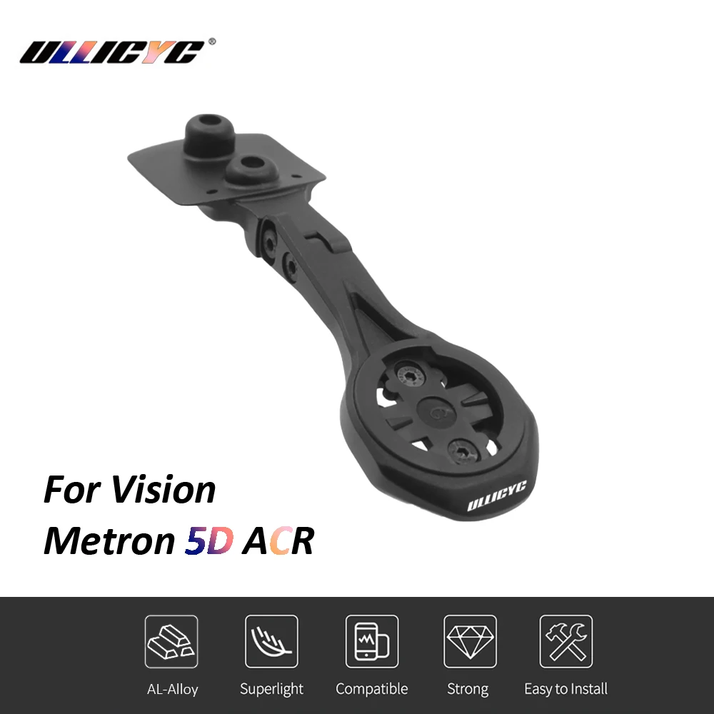 For Vision Metron 5D ACR Integrated Handlebar  Aluminum Alloy Computer Mount Compatible with GPS/Garmin/Bryton/Wahoo /Gopro