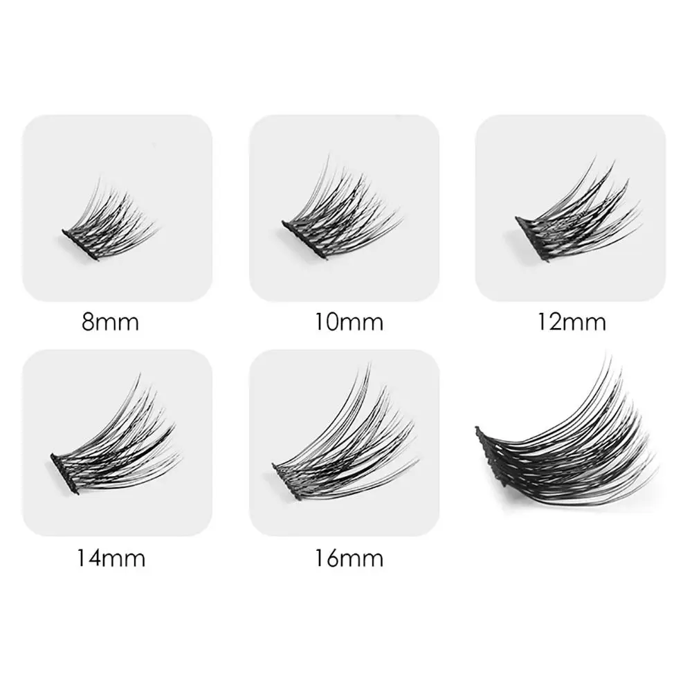 8/10/12/14/16mm DIY Eye Extension 84clusters Black Stem Single Cluster False Eyelashes Slender Dense Long Curl