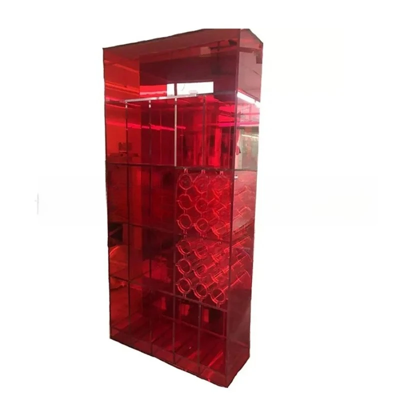 

Light luxury high-end red wine shelf
