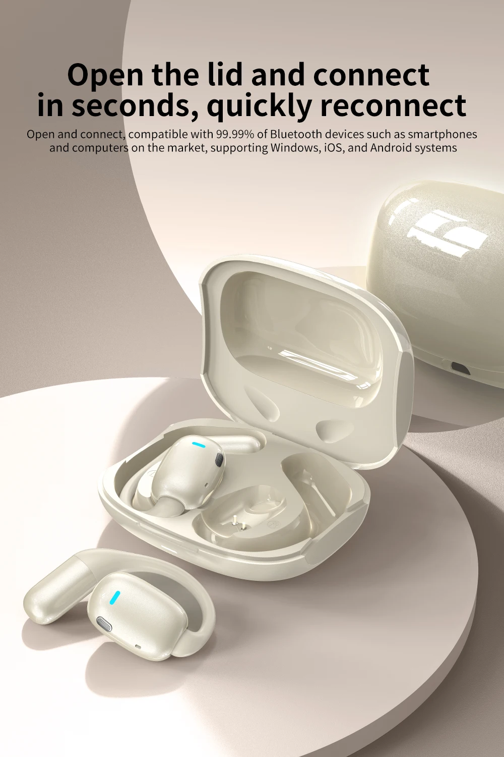 2025 Soundguru OWS سماعات i60 مفتوحة الأذن سماعات بلوتوث رياضية لاسلكية i60 ENC سماعات أذن إلغاء الضوضاء مع ميكروفون مزدوج #5