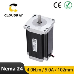 Nema 24 2Phase Stepper Motor 60mm 0.4N.m 5A Stepper Motor 4-lead  Cable for CNC Router Engraving milling machine 3D printer