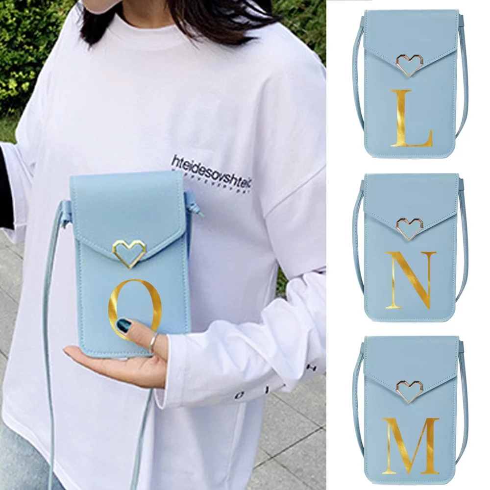 

Women Shopping Letter Series Portable Mobile Phone Bag Universal Transparent Touch Screen Phone Bags Daily Commute Crossbody Bag