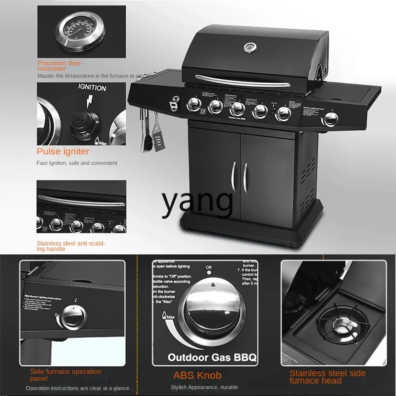 LH1 Large Outdoor Grill Courtyard Gas Villa Barbecue Grill Stew Oven